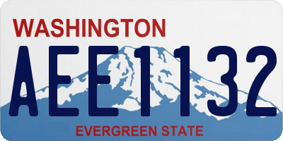 WA license plate AEE1132