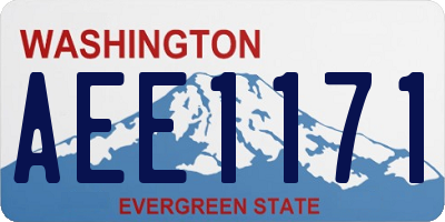 WA license plate AEE1171