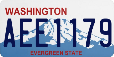 WA license plate AEE1179