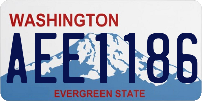 WA license plate AEE1186