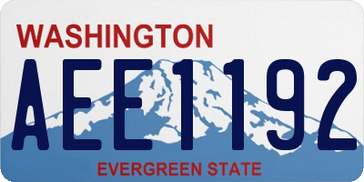 WA license plate AEE1192