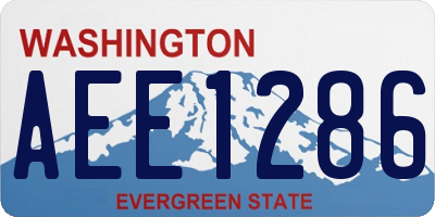 WA license plate AEE1286