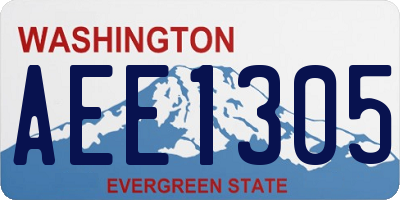 WA license plate AEE1305