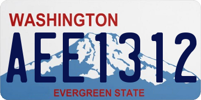 WA license plate AEE1312