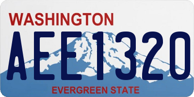 WA license plate AEE1320