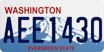 WA license plate AEE1430