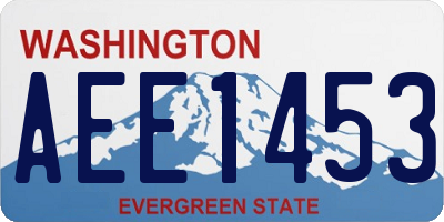 WA license plate AEE1453