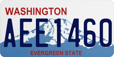 WA license plate AEE1460