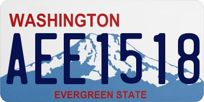 WA license plate AEE1518