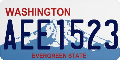 WA license plate AEE1523