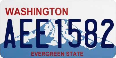 WA license plate AEE1582