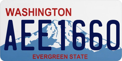 WA license plate AEE1660