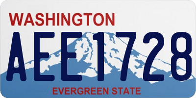 WA license plate AEE1728
