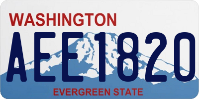 WA license plate AEE1820