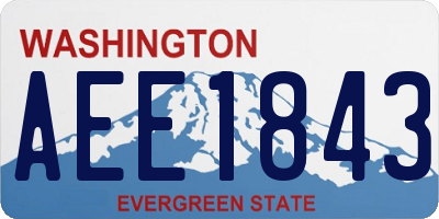 WA license plate AEE1843