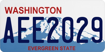 WA license plate AEE2029