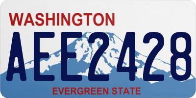 WA license plate AEE2428