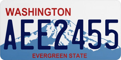 WA license plate AEE2455