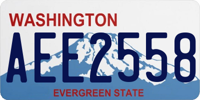 WA license plate AEE2558