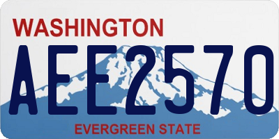 WA license plate AEE2570