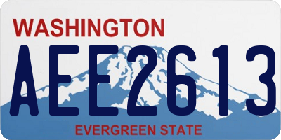 WA license plate AEE2613