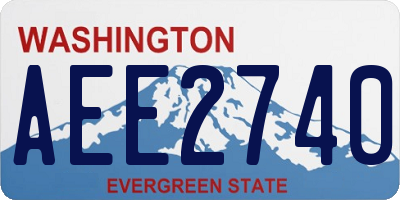 WA license plate AEE2740