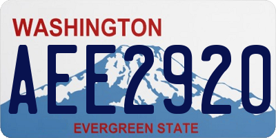WA license plate AEE2920