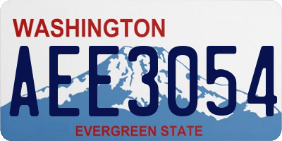 WA license plate AEE3054