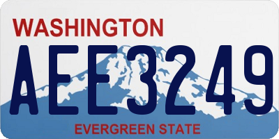 WA license plate AEE3249
