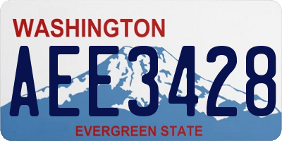 WA license plate AEE3428