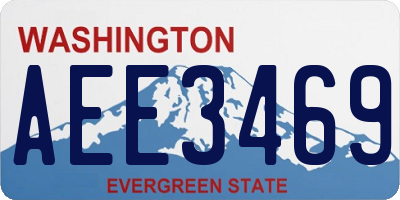 WA license plate AEE3469