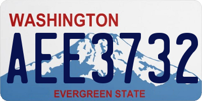 WA license plate AEE3732