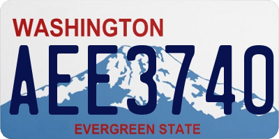 WA license plate AEE3740