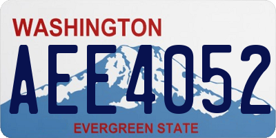 WA license plate AEE4052