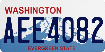 WA license plate AEE4082