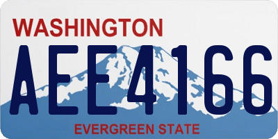 WA license plate AEE4166