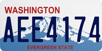 WA license plate AEE4174