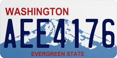 WA license plate AEE4176