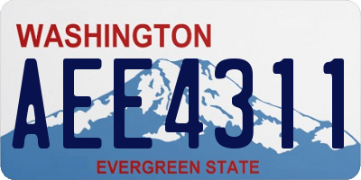 WA license plate AEE4311