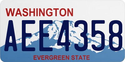 WA license plate AEE4358