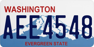 WA license plate AEE4548