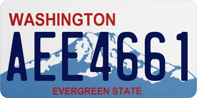 WA license plate AEE4661