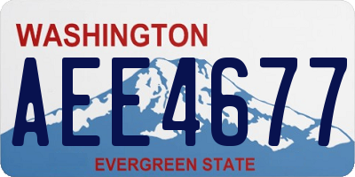 WA license plate AEE4677