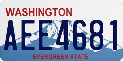 WA license plate AEE4681
