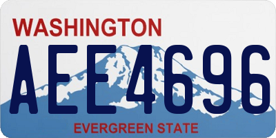 WA license plate AEE4696