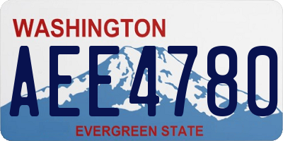 WA license plate AEE4780