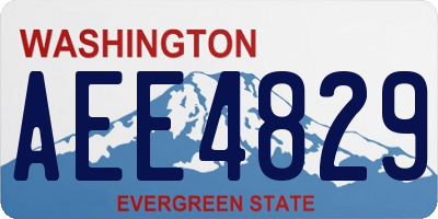 WA license plate AEE4829