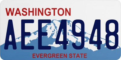 WA license plate AEE4948