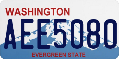 WA license plate AEE5080