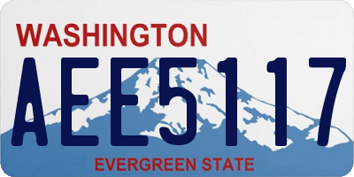 WA license plate AEE5117